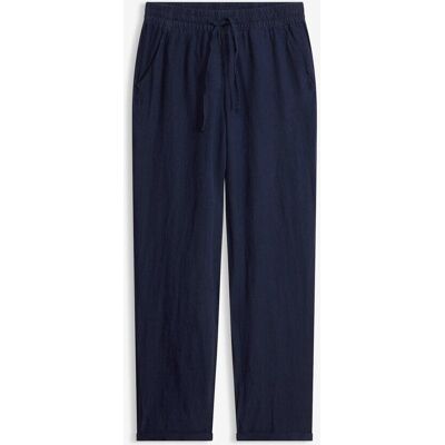 bonprix Leinenhose mit Elastik-Bündchen blau 38 bonprix Leinenhose mit Elastik-Bündchen blau 38