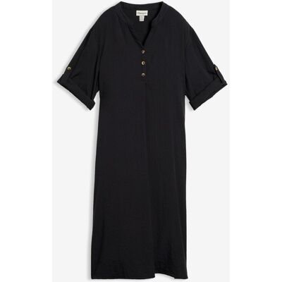 bonprix Midikleid aus Viskose-Mix schwarz 38 bonprix Midikleid aus Viskose-Mix schwarz 38