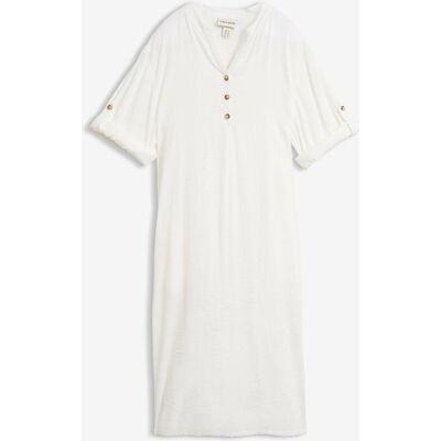 bonprix Midikleid aus Viskose-Mix weiß 38 bonprix Midikleid aus Viskose-Mix weiß 38