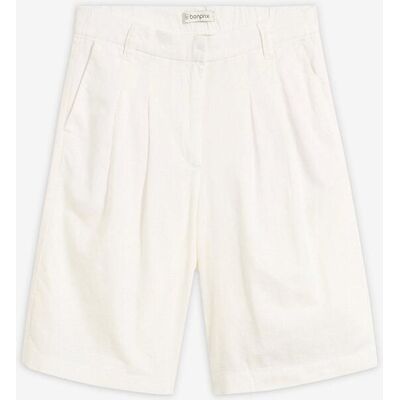 bonprix Marlene-Shorts aus Leinen-Viskose-Mix weiß 40 bonprix Marlene-Shorts aus Leinen-Viskose-Mix weiß 40