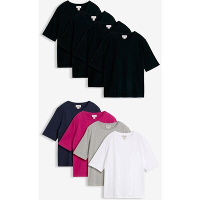 bonprix T-Shirt (8er Pack) schwarz 40 bonprix T-Shirt (8er Pack) schwarz 40