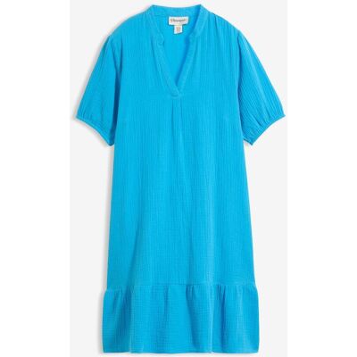 bonprix Minikleid aus Musselin blau 36 bonprix Minikleid aus Musselin blau 36