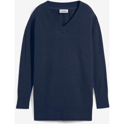 bonprix Long-Pullover blau 44 bonprix Long-Pullover blau 44