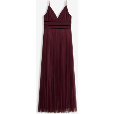 bonprix Abendkleid aus zartem Tüll mit Plisseé rot 38 bonprix Abendkleid aus zartem Tüll mit Plisseé rot 38