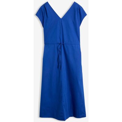 bonprix Baumwoll-Popeline- Kleid mit variablem Zugband blau 38 bonprix Baumwoll-Popeline- Kleid mit variablem Zugband blau 38