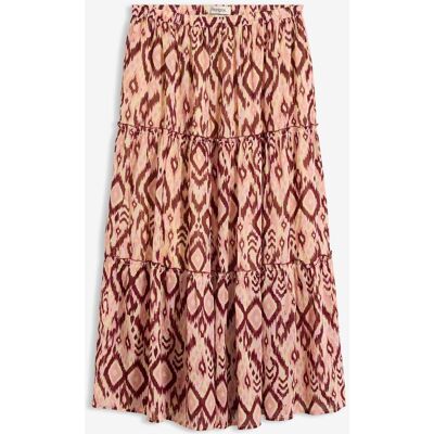 bonprix Stufenrock aus leichtem Chiffon rot 48 bonprix Stufenrock aus leichtem Chiffon rot 48