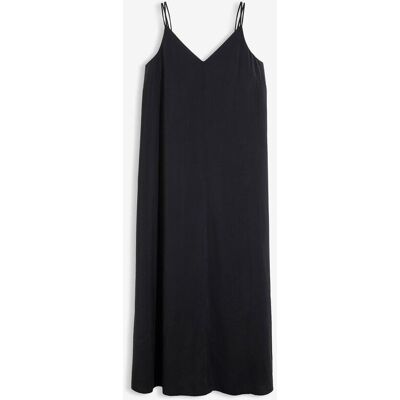 bonprix Midikleid mit verstellbaren Trägern aus Viskose-Mix schwarz 42 bonprix Midikleid mit verstellbaren Trägern aus Viskose-Mix schwarz 42