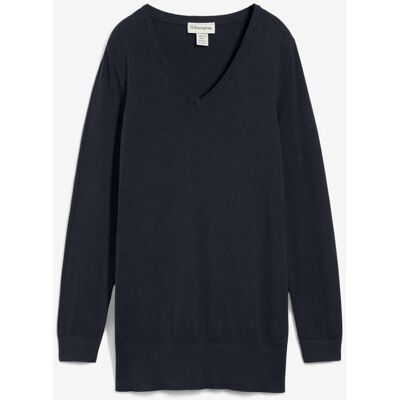 bonprix Basic Longpullover mit V-Ausschnitt schwarz 48 bonprix Basic Longpullover mit V-Ausschnitt schwarz 48
