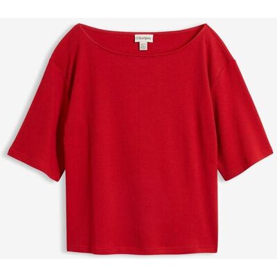 bonprix Shirt aus Bio-Baumwolle in Waffeloptik rot 40 bonprix Shirt aus Bio-Baumwolle in Waffeloptik rot 40