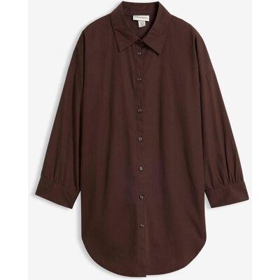 bonprix Oversize-Hemd aus Baumwolle mit 3/4 Arm braun 46 bonprix Oversize-Hemd aus Baumwolle mit 3/4 Arm braun 46