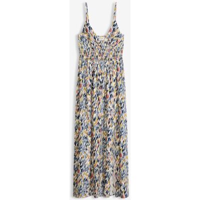 bonprix Maxikleid aus fließender Viskose weiß 44 bonprix Maxikleid aus fließender Viskose weiß 44