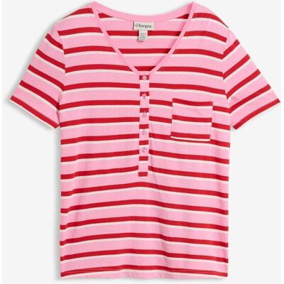 bonprix T-Shirt aus Baumwoll-Viskose-Mix rosa 52 bonprix T-Shirt aus Baumwoll-Viskose-Mix rosa 52