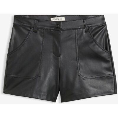 bonprix Kurze Lederimitat-Shorts schwarz 40 bonprix Kurze Lederimitat-Shorts schwarz 40