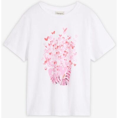 bonprix T-Shirt aus reiner Baumwolle weiß 48 bonprix T-Shirt aus reiner Baumwolle weiß 48