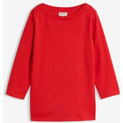 bonprix Shirt aus reiner schwerer Bio-Baumwolle rot 44 bonprix Shirt aus reiner schwerer Bio-Baumwolle rot 44