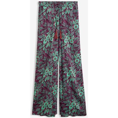 bonprix Palazzo-Hose aus fließender Viskose lila 40 bonprix Palazzo-Hose aus fließender Viskose lila 40