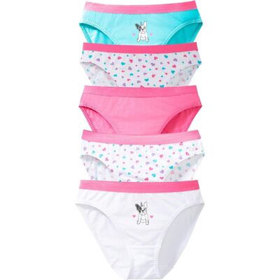 bonprix Slip mit Bio-Baumwolle (5er Pack) blau 104 bonprix Slip mit Bio-Baumwolle (5er Pack) blau 104