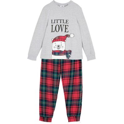 bonprix Pyjama aus weicher Baumwolle (2-tlg. Set) grau 116 bonprix Pyjama aus weicher Baumwolle (2-tlg. Set) grau 116