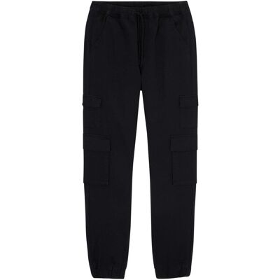 bonprix Regular Fit Stretch-Cargo-Schlupfhose schwarz 140 bonprix Regular Fit Stretch-Cargo-Schlupfhose schwarz 140