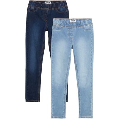 bonprix Jeggings Mid Waist (2er Pack) blau 158 bonprix Jeggings Mid Waist (2er Pack) blau 158