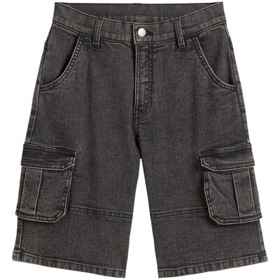 bonprix Cargo-Jeans-Bermudav mit verstellbarem Bund, Loose Fit schwarz 158 bonprix Cargo-Jeans-Bermudav mit verstellbarem Bund, Loose Fit schwarz 158