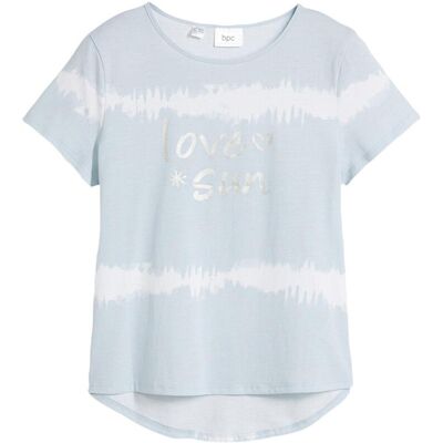 bonprix Vokuhila-Shirt aus reiner Bio-Baumwolle blau 128 bonprix Vokuhila-Shirt aus reiner Bio-Baumwolle blau 128