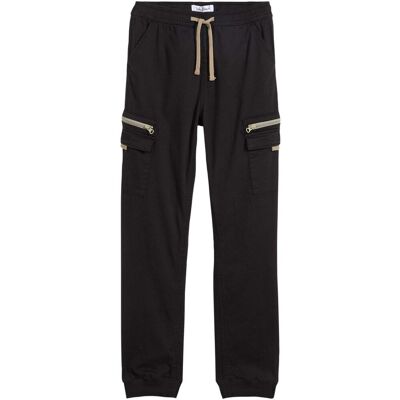 bonprix Regular Fit Cargo-Schlupfhose aus elastischen Baumwoll-Mix, Straight schwarz 140 bonprix Regular Fit Cargo-Schlupfhose aus elastischen Baumwoll-Mix, Straight schwarz 140