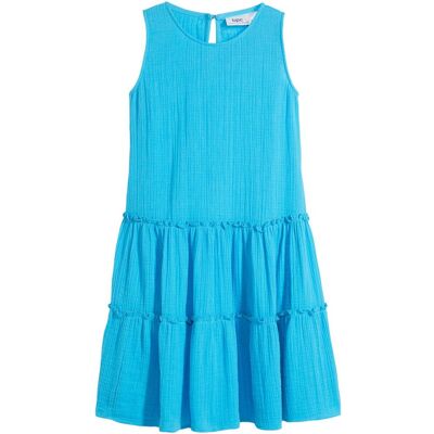 bonprix Midikleid aus luftigem Musselin blau 158 bonprix Midikleid aus luftigem Musselin blau 158