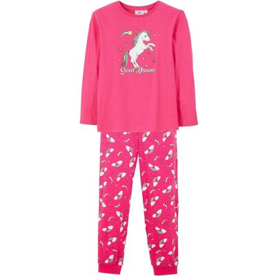 bonprix Pyjama aus reiner Bio-Baumwolle (2-tlg. Set) pink 128 bonprix Pyjama aus reiner Bio-Baumwolle (2-tlg. Set) pink 128