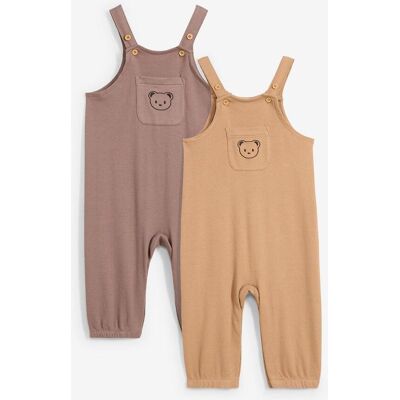 bonprix Latzhose mit verstellbaren Trägern aus Bio-Baumwolle (2er Pack) braun 80 bonprix Latzhose mit verstellbaren Trägern aus Bio-Baumwolle (2er Pack) braun 80