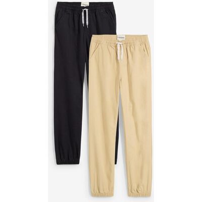 bonprix Regular Fit Schlupfhose aus reiner Baumwolle (2er Pack) schwarz 164 bonprix Regular Fit Schlupfhose aus reiner Baumwolle (2er Pack) schwarz 164