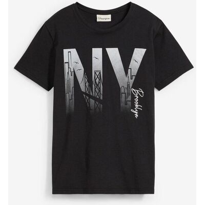 bonprix T-Shirt aus reiner Bio-Baumwolle schwarz 128 bonprix T-Shirt aus reiner Bio-Baumwolle schwarz 128