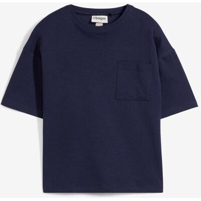 bonprix Oversized T-Shirt mit Bio Baumwolle blau 128 bonprix Oversized T-Shirt mit Bio Baumwolle blau 128
