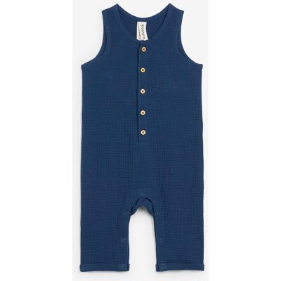 bonprix Strampler aus weichem Musselin blau 80 bonprix Strampler aus weichem Musselin blau 80