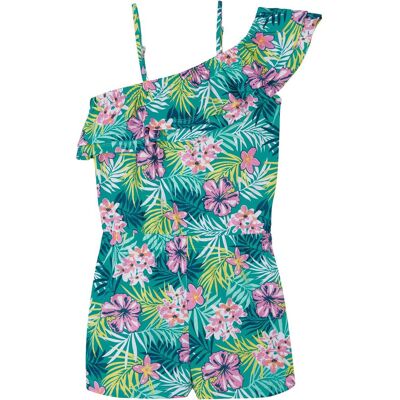 bonprix One-Shoulder-Jumpsuit aus reiner Bio-Baumwolle grün 164 bonprix One-Shoulder-Jumpsuit aus reiner Bio-Baumwolle grün 164