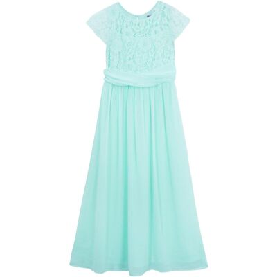 bonprix Chiffonkleid mit Spitze grün 134 bonprix Chiffonkleid mit Spitze grün 134