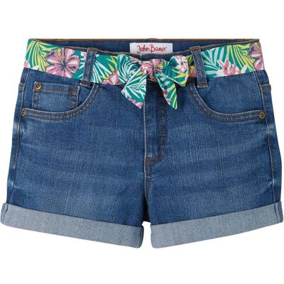 bonprix Stretch-Jeans-Shorts mit Gürtel blau 134 bonprix Stretch-Jeans-Shorts mit Gürtel blau 134