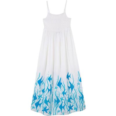 bonprix Maxikleid aus fließender Viskose weiß 164 bonprix Maxikleid aus fließender Viskose weiß 164