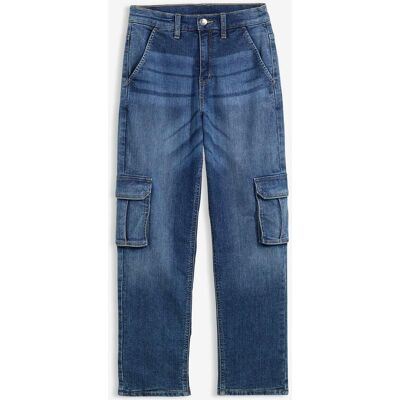 bonprix Loose Fit Thermo-Cargojeans mit Jerseyfutter, Tapered blau 164 bonprix Loose Fit Thermo-Cargojeans mit Jerseyfutter, Tapered blau 164