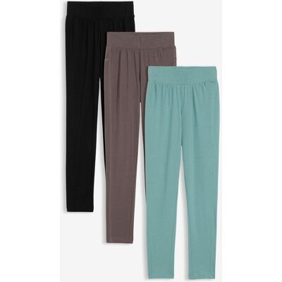 bonprix Leggings aus elastischem Bio-Baumwoll-Mix (3er Pack) grün 164 bonprix Leggings aus elastischem Bio-Baumwoll-Mix (3er Pack) grün 164