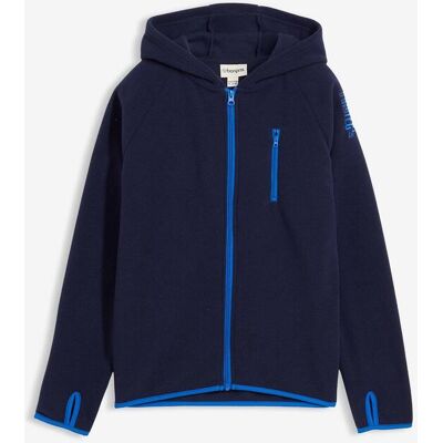bonprix Fleecejacke mit Kontrastdetails blau 176 bonprix Fleecejacke mit Kontrastdetails blau 176