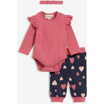bonprix Set aus Body, Hose und Stirnband aus Bio-Baumwolle (3-tlg.Set) lila 92 bonprix Set aus Body, Hose und Stirnband aus Bio-Baumwolle (3-tlg.Set) lila 92