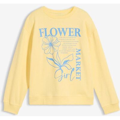 bonprix Sweatshirt aus reiner Bio Baumwolle gelb 158 bonprix Sweatshirt aus reiner Bio Baumwolle gelb 158