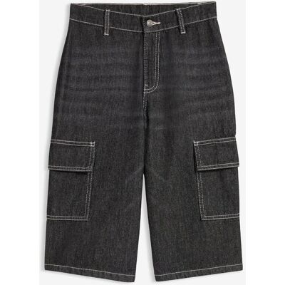 bonprix Loose-Fit Jeans-Longbermuda mit Kontrastnähten schwarz 158 bonprix Loose-Fit Jeans-Longbermuda mit Kontrastnähten schwarz 158