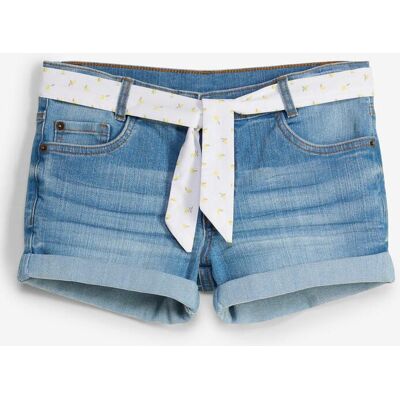 bonprix Stretch-Jeans-Shorts mit Gürtel blau 158 bonprix Stretch-Jeans-Shorts mit Gürtel blau 158