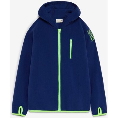 bonprix Fleecejacke mit Kontrastdetails blau 128 bonprix Fleecejacke mit Kontrastdetails blau 128