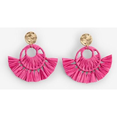 bonprix Ohrstecker in Strohoptik pink 0 bonprix Ohrstecker in Strohoptik pink 0