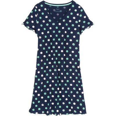 bonprix Kurzes Nachthemd aus Bio-Baumwolle blau 44 bonprix Kurzes Nachthemd aus Bio-Baumwolle blau 44