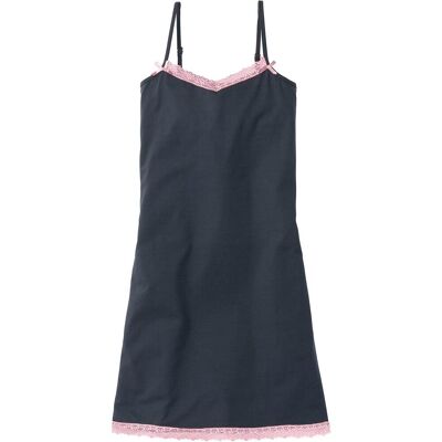 bonprix Kurzes Nachthemd mit zarter Spitze grau 44 bonprix Kurzes Nachthemd mit zarter Spitze grau 44