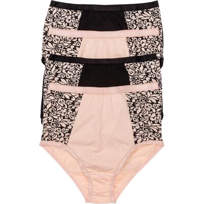 bonprix Highwaist Slip mit Bio-Baumwolle (4er Pack) schwarz 44 bonprix Highwaist Slip mit Bio-Baumwolle (4er Pack) schwarz 44